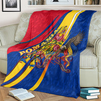 Romania Flag Day Blanket Libertate Ziua Drapelului - Eagle Patriotic Tricolor Floral