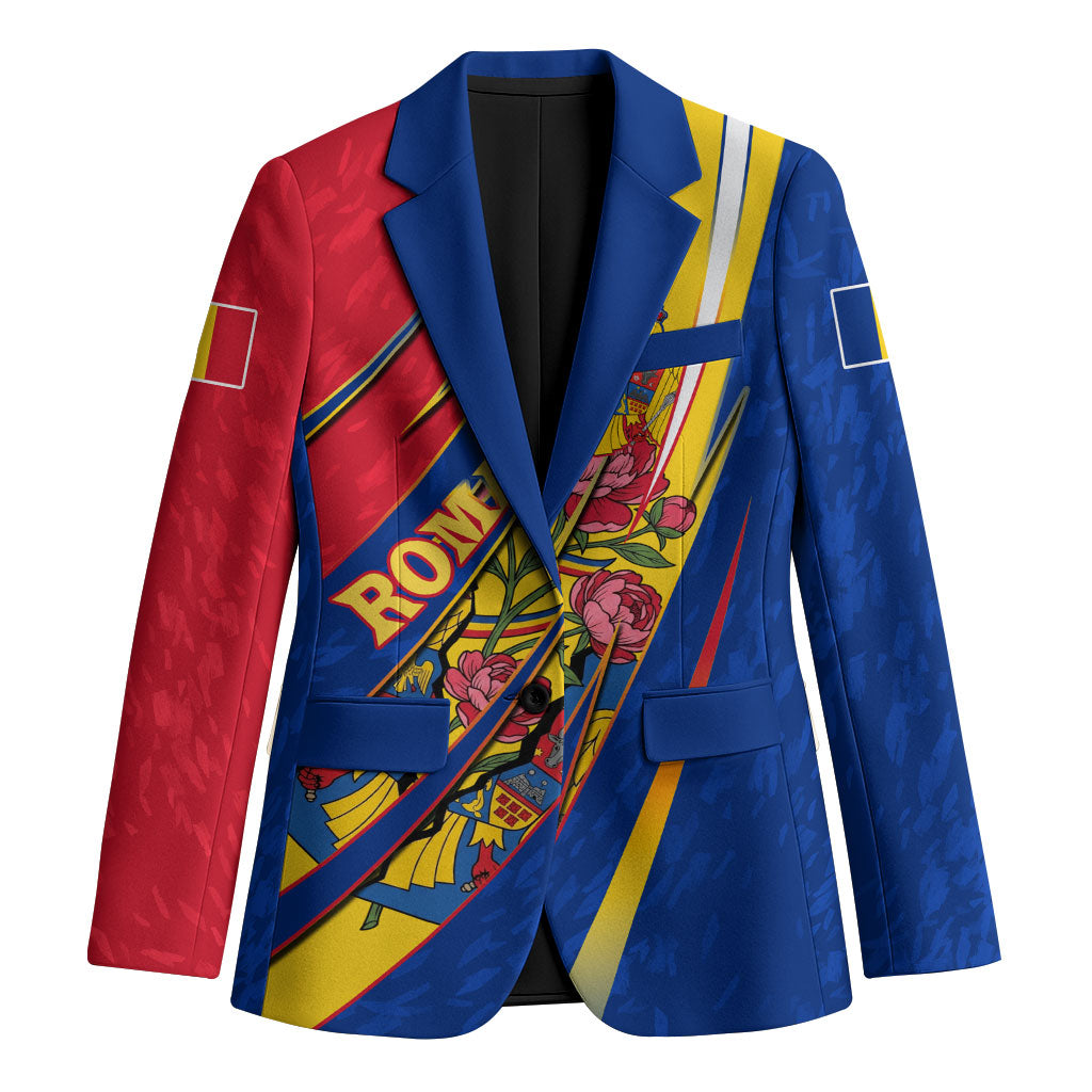 Romania Flag Day Blazer Libertate Ziua Drapelului - Eagle Patriotic Tricolor Floral