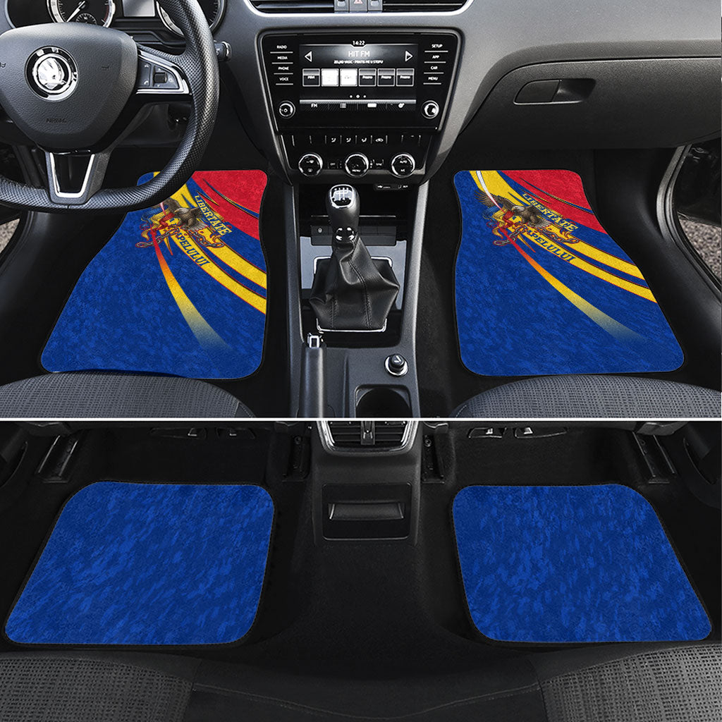 Romania Flag Day Car Mats Libertate Ziua Drapelului - Eagle Patriotic Tricolor Floral