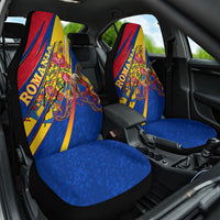 Romania Flag Day Car Seat Cover Libertate Ziua Drapelului - Eagle Patriotic Tricolor Floral