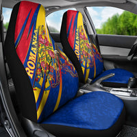 Romania Flag Day Car Seat Cover Libertate Ziua Drapelului - Eagle Patriotic Tricolor Floral