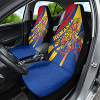 Romania Flag Day Car Seat Cover Libertate Ziua Drapelului - Eagle Patriotic Tricolor Floral