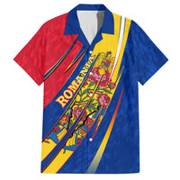 Romania Flag Day Hawaiian Shirt Libertate Ziua Drapelului - Eagle Patriotic Tricolor Floral
