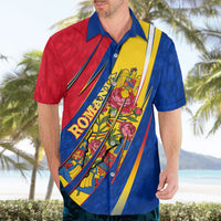 Romania Flag Day Hawaiian Shirt Libertate Ziua Drapelului - Eagle Patriotic Tricolor Floral