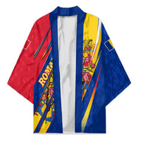 Romania Flag Day Kimono Libertate Ziua Drapelului - Eagle Patriotic Tricolor Floral