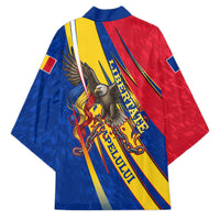 Romania Flag Day Kimono Libertate Ziua Drapelului - Eagle Patriotic Tricolor Floral