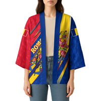 Romania Flag Day Kimono Libertate Ziua Drapelului - Eagle Patriotic Tricolor Floral