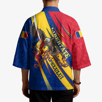 Romania Flag Day Kimono Libertate Ziua Drapelului - Eagle Patriotic Tricolor Floral