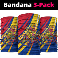 Romania Flag Day Neck Gaiter Libertate Ziua Drapelului - Eagle Patriotic Tricolor Floral