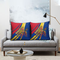 Romania Flag Day Pillow Cover Libertate Ziua Drapelului - Eagle Patriotic Tricolor Floral