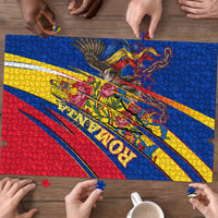 Romania Flag Day Puzzle Libertate Ziua Drapelului - Eagle Patriotic Tricolor Floral