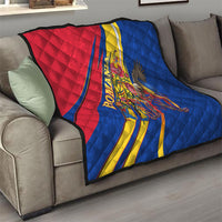Romania Flag Day Quilt Libertate Ziua Drapelului - Eagle Patriotic Tricolor Floral