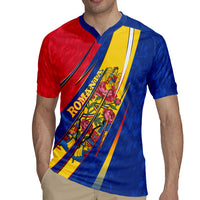 Romania Flag Day Rugby Jersey Libertate Ziua Drapelului - Eagle Patriotic Tricolor Floral