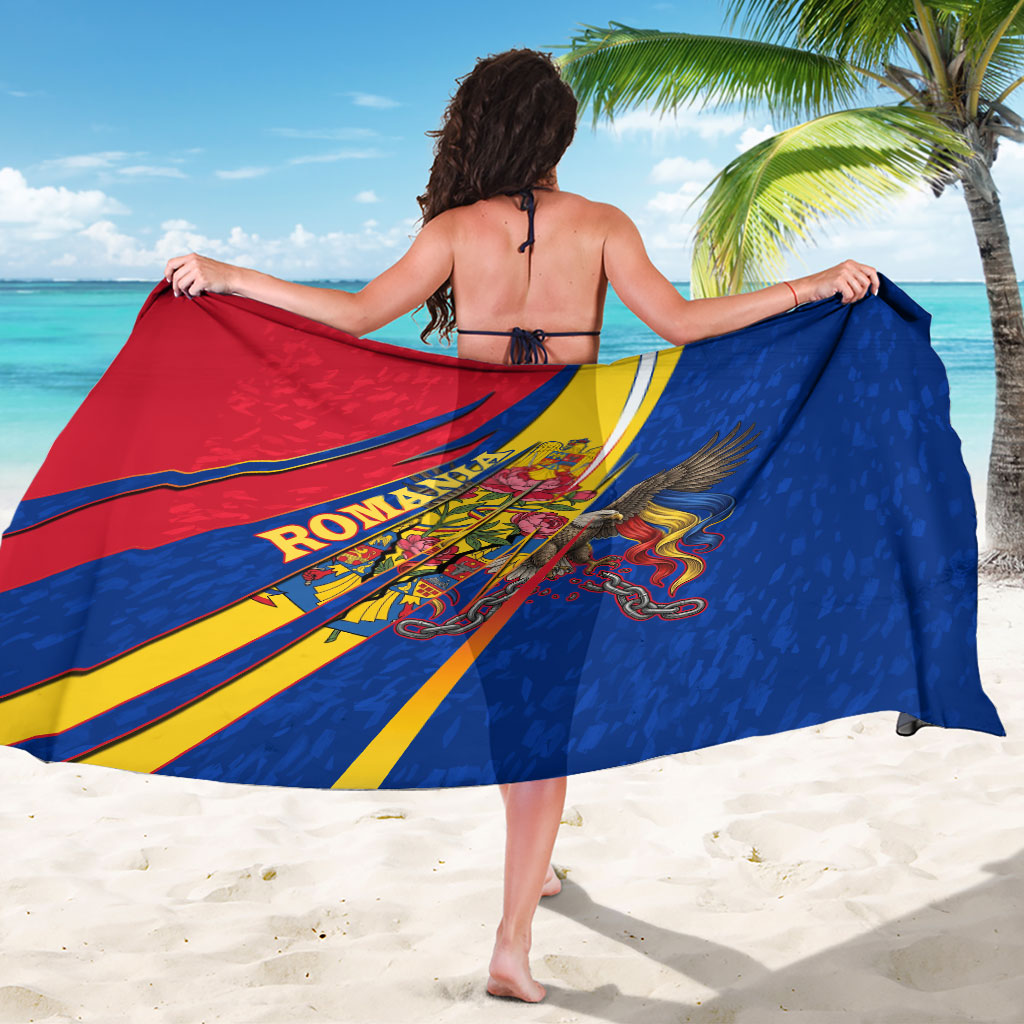 Romania Flag Day Sarong Libertate Ziua Drapelului - Eagle Patriotic Tricolor Floral