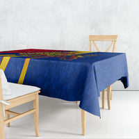 Romania Flag Day Tablecloth Libertate Ziua Drapelului - Eagle Patriotic Tricolor Floral
