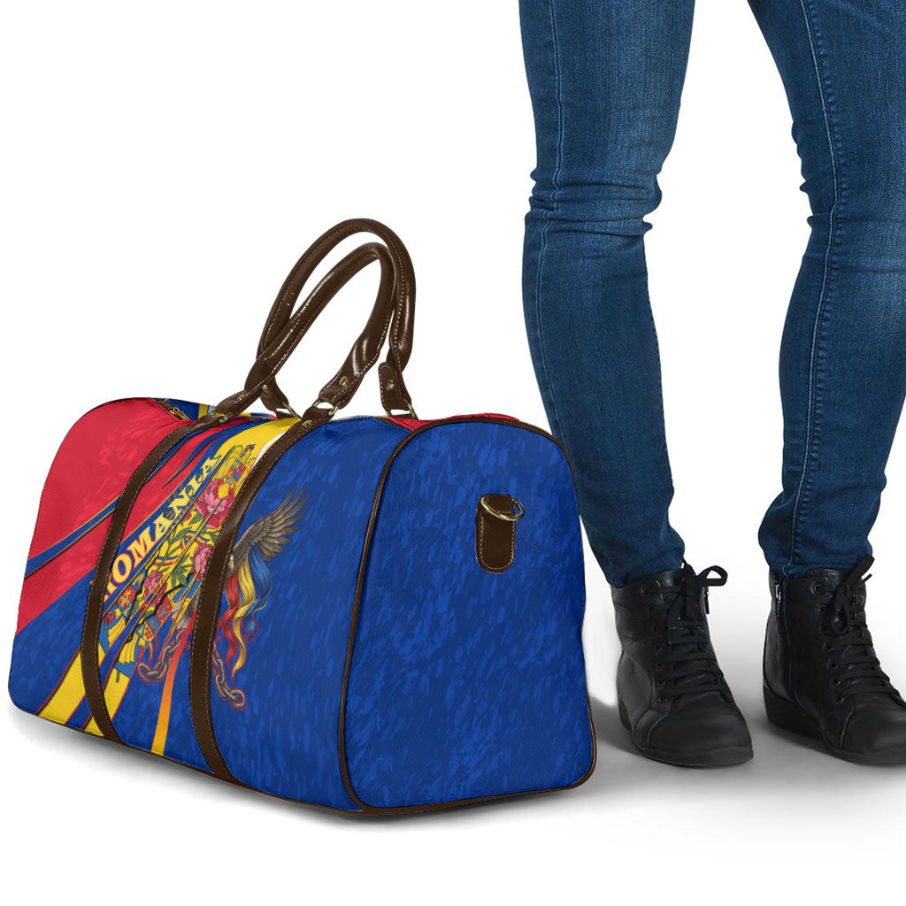 Romania Flag Day Travel Bag Libertate Ziua Drapelului - Eagle Patriotic Tricolor Floral