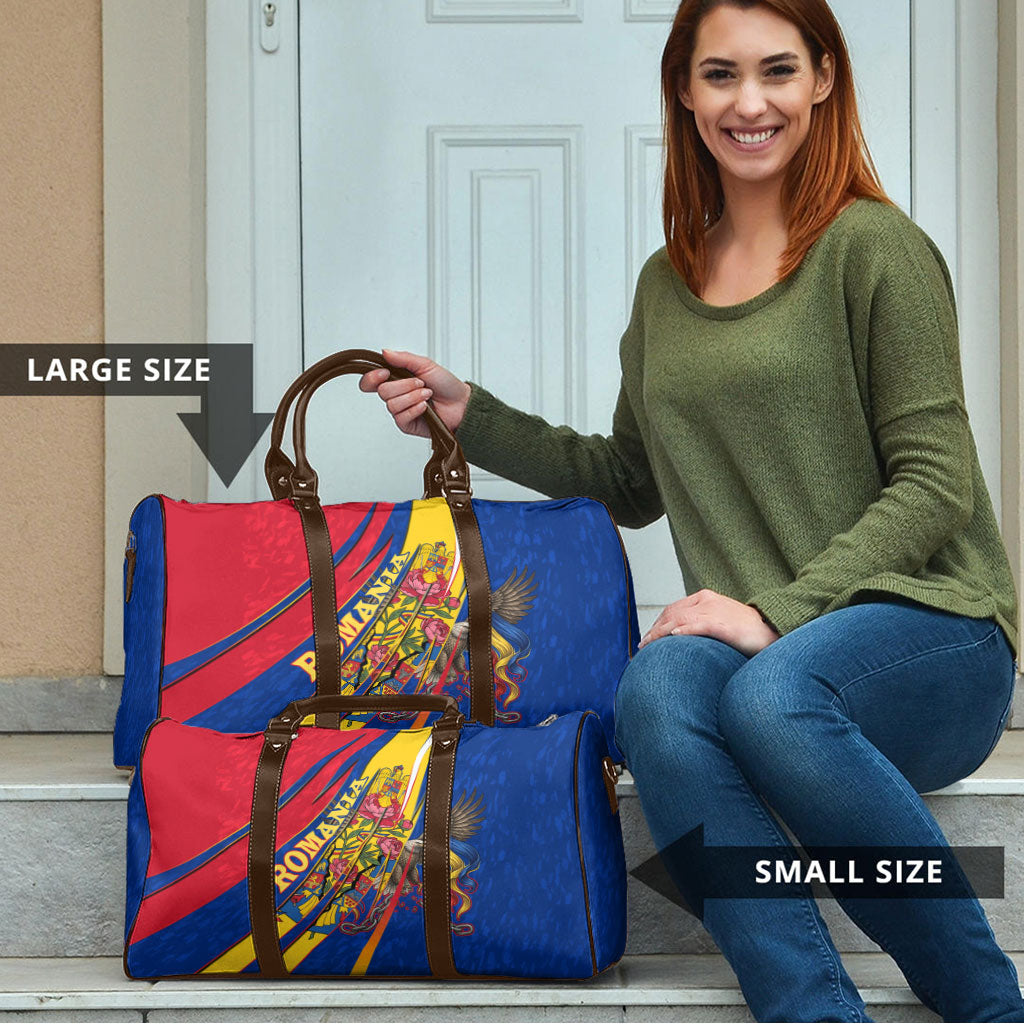 Romania Flag Day Travel Bag Libertate Ziua Drapelului - Eagle Patriotic Tricolor Floral