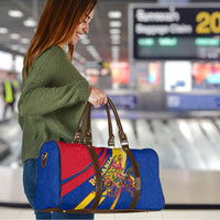 Romania Flag Day Travel Bag Libertate Ziua Drapelului - Eagle Patriotic Tricolor Floral