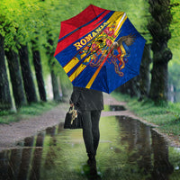 Romania Flag Day Umbrella Libertate Ziua Drapelului - Eagle Patriotic Tricolor Floral