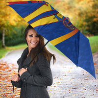 Romania Flag Day Umbrella Libertate Ziua Drapelului - Eagle Patriotic Tricolor Floral