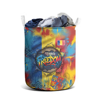 Romania Freedom Laundry Basket Flag Day June 26 - Raised Fist - Graffiti Style