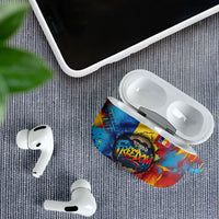 Romania Freedom AirPods Case Flag Day June 26 - Raised Fist - Graffiti Style