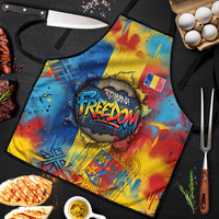 Romania Freedom Apron Flag Day June 26 - Raised Fist - Graffiti Style