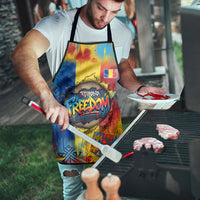 Romania Freedom Apron Flag Day June 26 - Raised Fist - Graffiti Style
