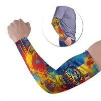 Romania Freedom Arm Sleeves Flag Day June 26 - Raised Fist - Graffiti Style