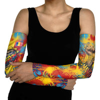 Romania Freedom Arm Sleeves Flag Day June 26 - Raised Fist - Graffiti Style