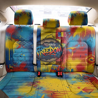 Romania Freedom Back Car Seat Cover Flag Day June 26 - Raised Fist - Graffiti Style
