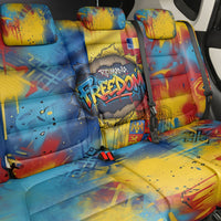Romania Freedom Back Car Seat Cover Flag Day June 26 - Raised Fist - Graffiti Style