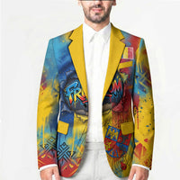 Romania Freedom Blazer Flag Day June 26 - Raised Fist - Graffiti Style
