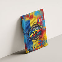 Romania Freedom Canvas Wall Art Flag Day June 26 - Raised Fist - Graffiti Style