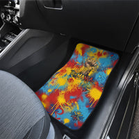 Romania Freedom Car Mats Flag Day June 26 - Raised Fist - Graffiti Style