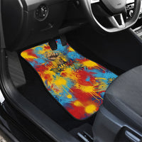 Romania Freedom Car Mats Flag Day June 26 - Raised Fist - Graffiti Style