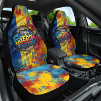 Romania Freedom Car Seat Cover Flag Day June 26 - Raised Fist - Graffiti Style