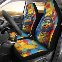 Romania Freedom Car Seat Cover Flag Day June 26 - Raised Fist - Graffiti Style