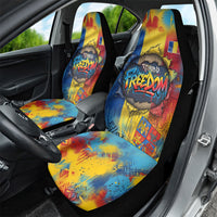 Romania Freedom Car Seat Cover Flag Day June 26 - Raised Fist - Graffiti Style