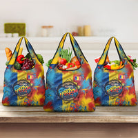 Romania Freedom Grocery Bag Flag Day June 26 - Raised Fist - Graffiti Style