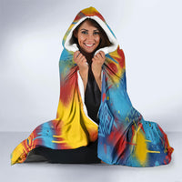 Romania Freedom Hooded Blanket Flag Day June 26 - Raised Fist - Graffiti Style