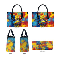 Romania Freedom Leather Bag Flag Day June 26 - Raised Fist - Graffiti Style