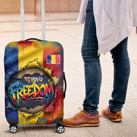 Romania Freedom Luggage Cover Flag Day June 26 - Raised Fist - Graffiti Style