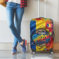 Romania Freedom Luggage Cover Flag Day June 26 - Raised Fist - Graffiti Style