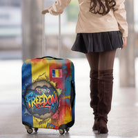 Romania Freedom Luggage Cover Flag Day June 26 - Raised Fist - Graffiti Style