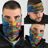 Romania Freedom Neck Gaiter Flag Day June 26 - Raised Fist - Graffiti Style