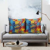 Romania Freedom Pillow Cover Flag Day June 26 - Raised Fist - Graffiti Style