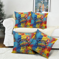 Romania Freedom Pillow Cover Flag Day June 26 - Raised Fist - Graffiti Style
