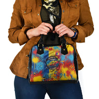 Romania Freedom Shoulder Handbag Flag Day June 26 - Raised Fist - Graffiti Style