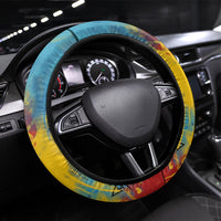 Romania Freedom Steering Wheel Cover Flag Day June 26 - Raised Fist - Graffiti Style
